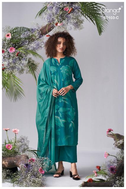 Ganga dhyana 5103 dress material wholesale